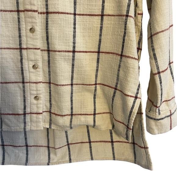 Madewell Flannel Oversized Ex-Boyfriend Shirt in
Windowpane Size Medium - Picture 3 of 10